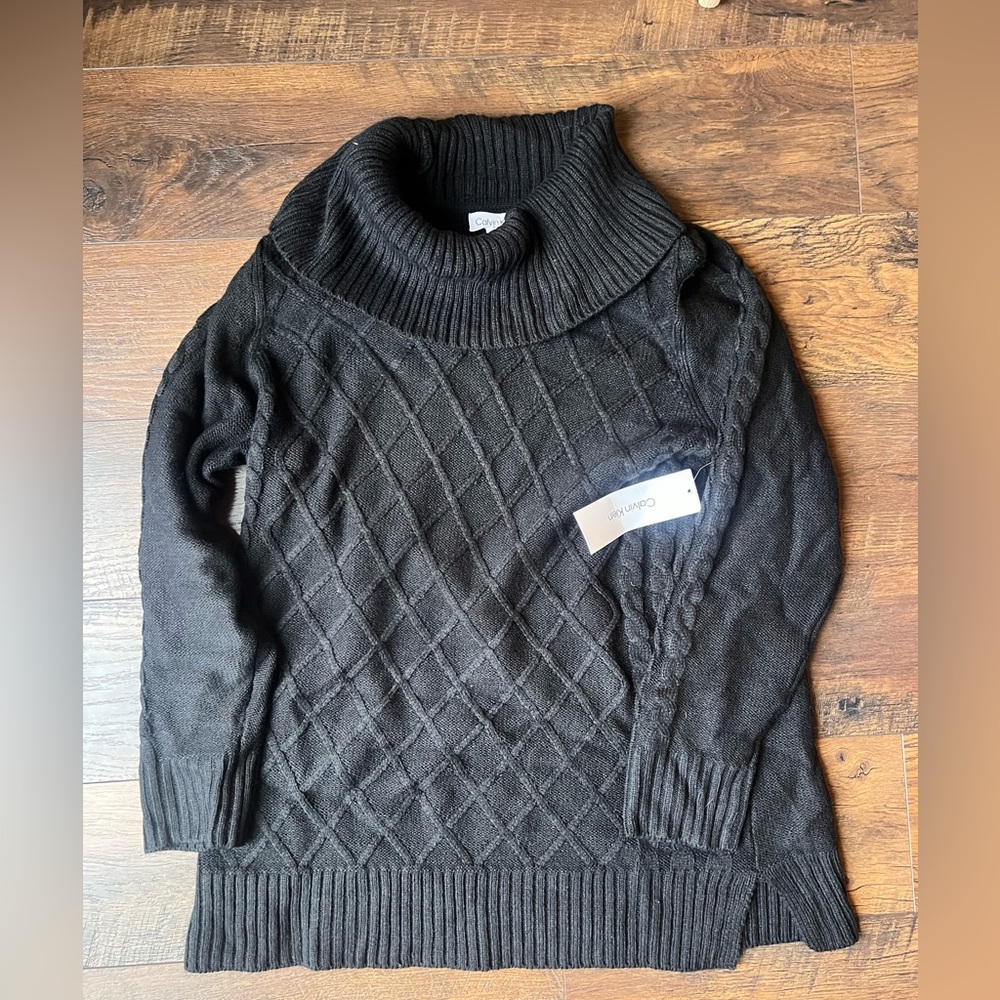 Black Calvin Klein knit turtleneck